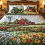 Juego de cama acolchado de 3 piezas - Granja Feliz